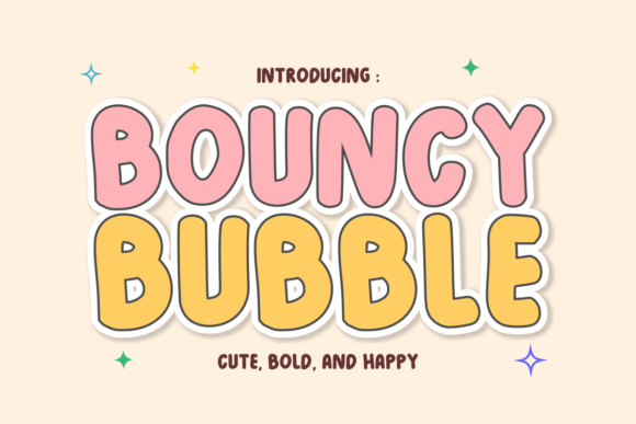 Bouncy Bubble Font for Creative Projects