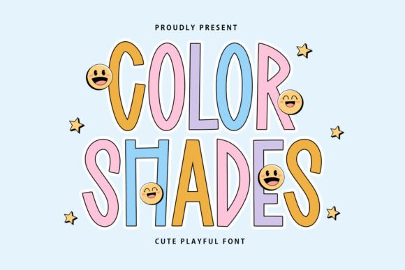 Color Shades Font for Web Design