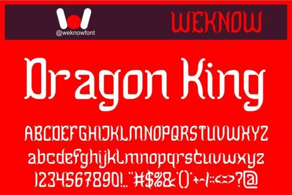 Dragon King Font for Creative Projects