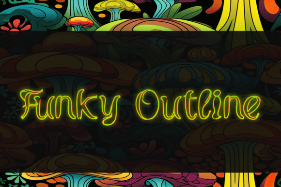 Funky Outline Font for Creative Makers