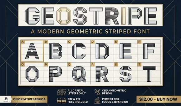 Geostripe Font for Creative Makers