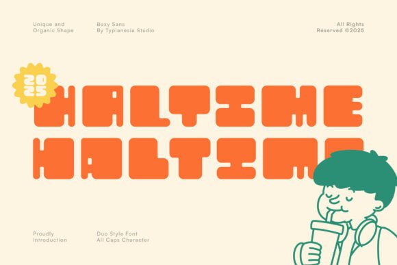 Haltime – Bold Retro Font for Creative Projects