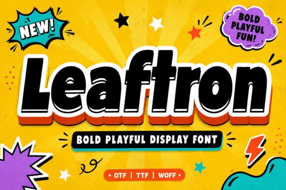 Leaftron: A Bold Display Font for Creative Projects