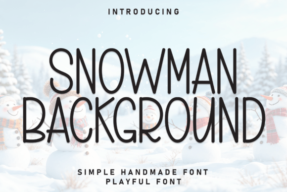 Snowman Background Font for Business Branding