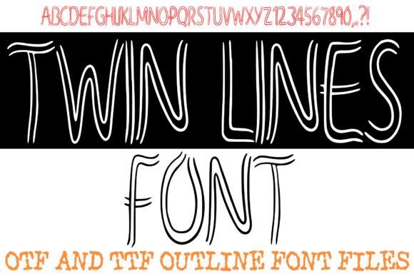 Twin Lines Font for Web Design