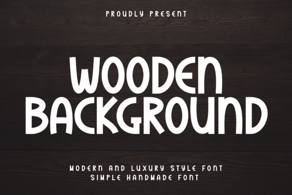 Wooden Background Font